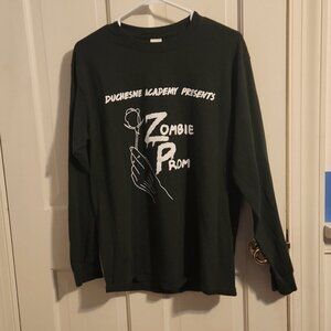 Men's Long Sleeve Zombie Prom Shirt Green